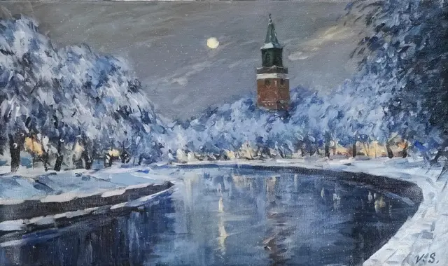 Valeri Saidov: Aurajoki talvi-iltana