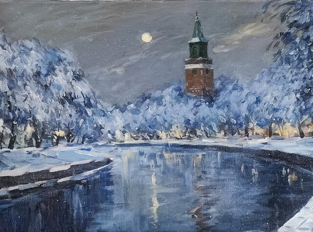 Valeri Saidov: Aurajoki talvi-iltana